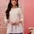 Hand embroidered white cotton lucknowi chikankari short kurti