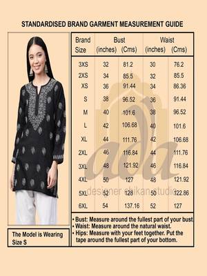 Hand embroidered lemon cotton lucknowi chikankari short kurti 7