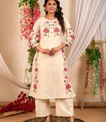 Rajhans angel embroidery cotton kurta pant set