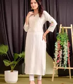 Rajhans frost embroidery cotton kurti