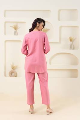 Pink pleated solid top 4