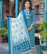 Bodhi indigo pure cotton suit set