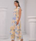 Raagvi vanilla printed cotton kurta pant set