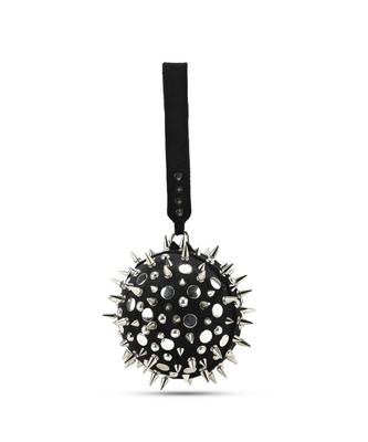 Black hand bag with semi suede velvet base 3