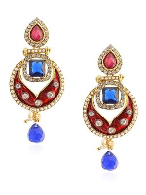 Regal Ultramarine Enamel Earring -Rae0013 1