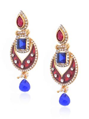 Regal Ultramarine Enamel Earring -Rae0013 2
