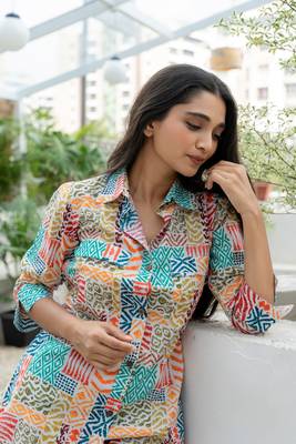 White printed cottonshirt 3