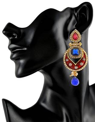 Regal Ultramarine Enamel Earring -Rae0013 3
