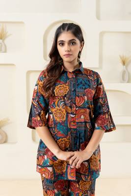 Abstract printed pure cotton (shirt) 1