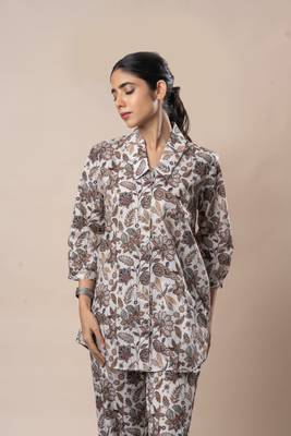 Off white jaal printed cotton shirt 2