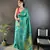 rama green silk blend meenakari zari weaving paithani saree