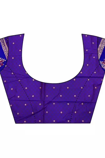 purple silk blend meenakari zari weaving paithani saree