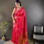 pink silk blend meenakari zari weaving paithani saree