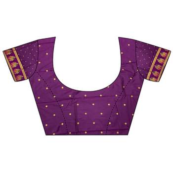 wine silk blend meenakari zari weaving paithani saree 5