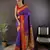 purple silk blend butti zari weaving kanchipuram saree