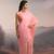 pink handloom cotton brocade saree with tassels