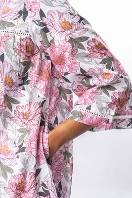 White printed a-line cotton top 4
