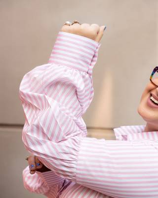 baby pink striped shirt crafted cotton 3