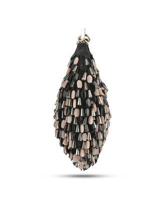 Nano stone black hand bag with beeds work 4