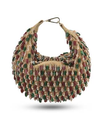 Nano stone multicolor embroidered hand bag 1