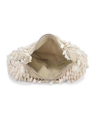 Ivory nano stone crystal embroidered hand bag 2