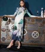 Nano stone emerald bag with stone work