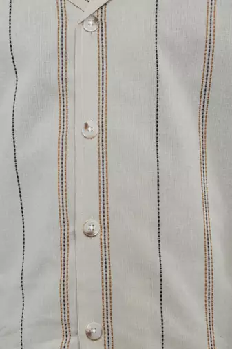 Brown striped linen co-ord set