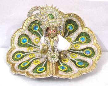 Ladoo Gopal in,7.5''(dia.) Mor pankh Shringar 1