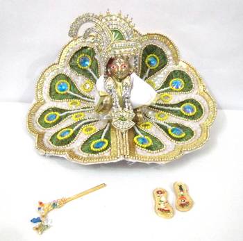 Ladoo Gopal in,7.5''(dia.) Mor pankh Shringar 2