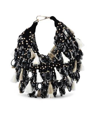 Black velvet embellished handbag 4