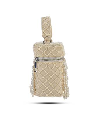 White suede cube bag for women 4