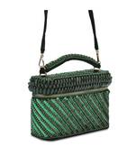 Green suede bag adorned with Bead Work