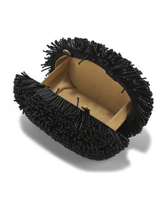 Black suede handcrafted sling bag 4