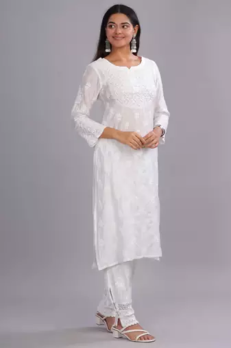 Ruksaar-chikankari-chanderi-top