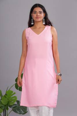 Floral Embroidered Cotton Chikankari Straight Kurta for Women 1