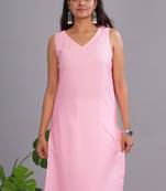 Floral Embroidered Cotton Chikankari Straight Kurta for Women