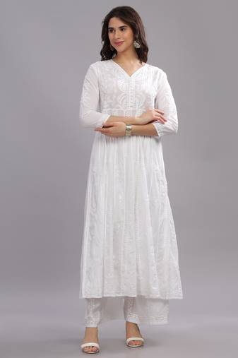 Aditi-chikankari-anarkali-cotton-kurta
