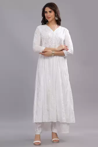 Aditi-chikankari-anarkali-cotton-kurta