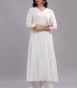 Chikankari Cotton kurta For Ethenic Wear