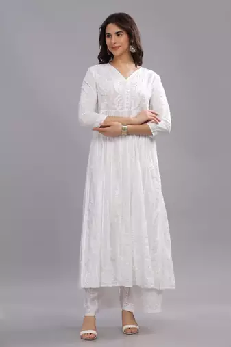 Aditi-chikankari-anarkali-cotton-kurta