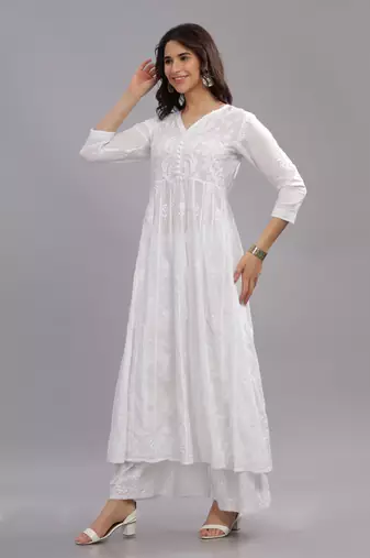 Aditi-chikankari-anarkali-cotton-kurta