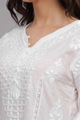 Chikankari Cotton kurta For Ethenic Wear 5