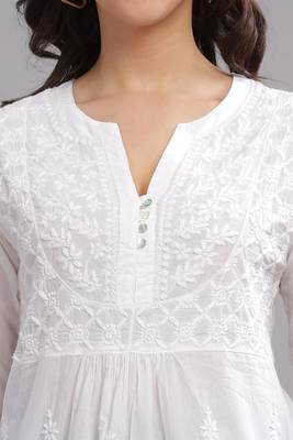 Trendy chikankari-cotton-top for girls  5