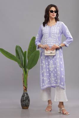 Chikankari Embroidered Kurta for Women | Premium Ethnic Style 2