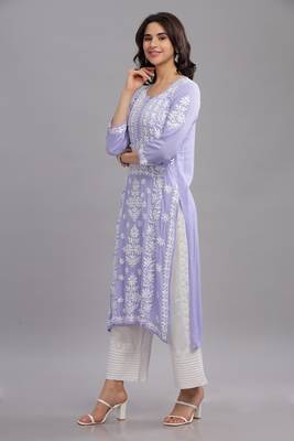 Chikankari Embroidered Kurta for Women | Premium Ethnic Style 4