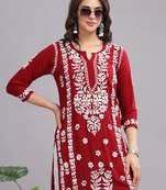 Radhika-chikankari-modal-straight-kurta