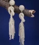 outre silver eardrop shaped handcrafted drop earrings