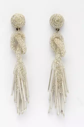 outre silver eardrop shaped handcrafted drop earrings