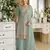 Seagreen heavy faux georgette with viscose thread work suit