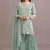 Seagreen heavy faux georgette with viscose thread work suit